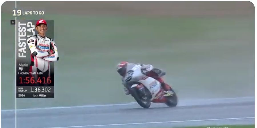 Hasil Moto3 Australia 2023 - Sempat Salip Pemimpin Klasemen, Spesialis Hujan Mario Aji Menggila 13 Lap