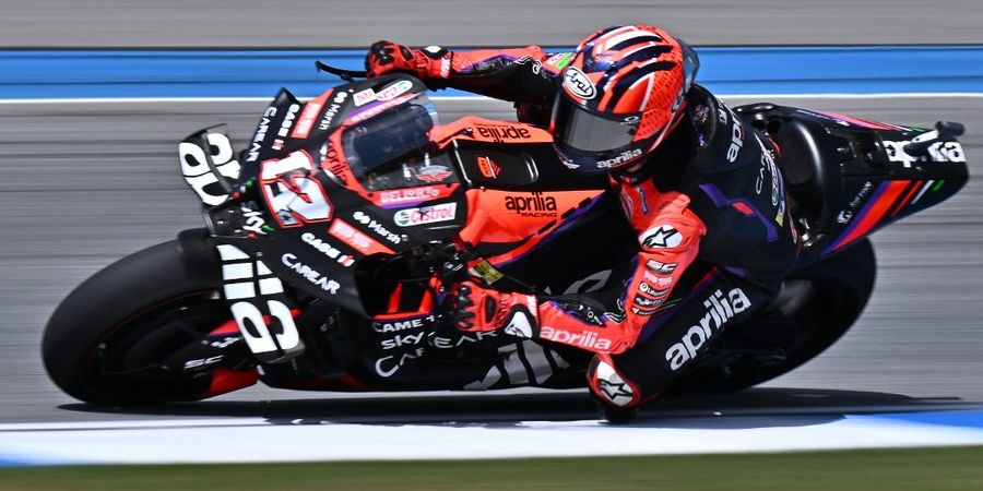 3 Lap Maverick Vinales Tak Bernapas, 2 Andalan Aprilia Hampir Pindah Alam Karena Motor Sendiri