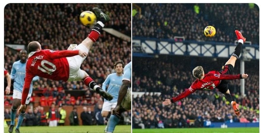 Bukan Kayak Ronaldo, Gol Jungkir Balik Garnacho Lebih Mirip Salto ala Rooney