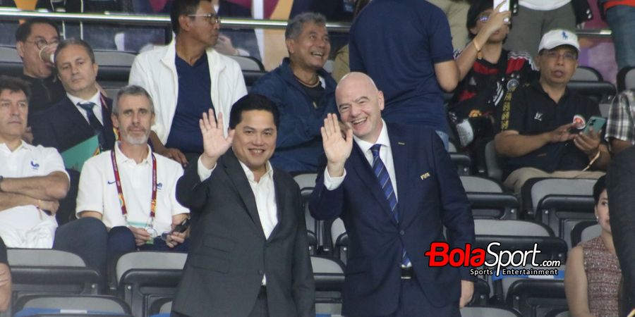 Bertemu Erick Thohir sebelum Olimpiade Paris, Presiden FIFA Puji Prestasi Timnas Indonesia Setahun Terakhir