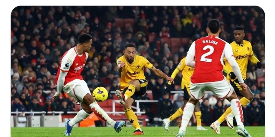 Hasil Liga Inggris - Spesialis Penakluk Serigala, Arsenal Menang Tipis Atas Wolves