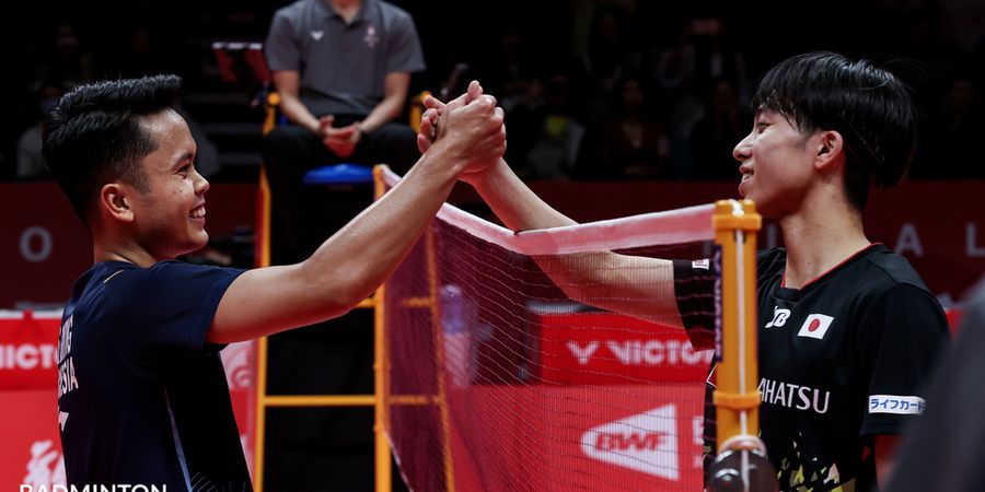 Hasil BWF World Tour Finals 2023 - Didukung Publik Hangzhou, Anthony Ginting Menang Dramatis Atas Unggulan Pertama Sekaligus Junior Kento Momota