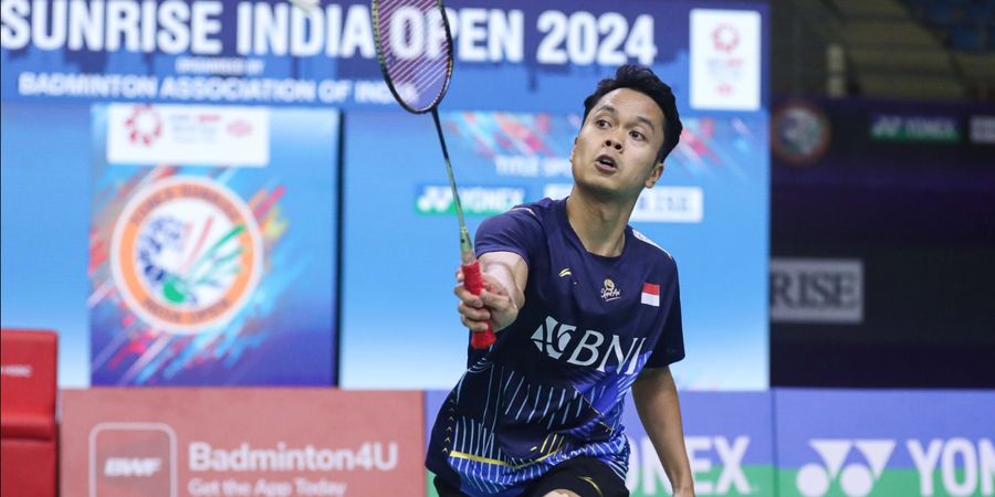 Hasil India Open 2024 - Tipuan Anthony Ginting Bikin Frustrasi hingga Terkapar, Asa Tunggal Putra Indonesia Masih Menyala