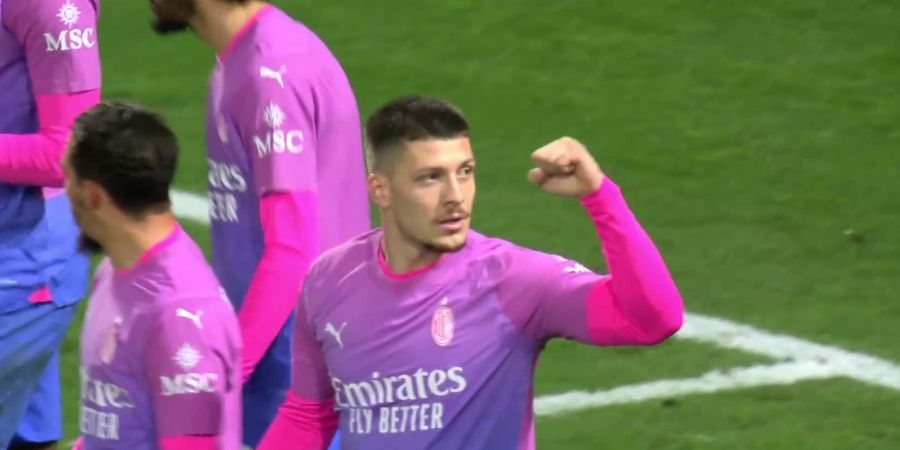 Hasil Liga Italia - Luka Jovic Jadi Supersub, AC Milan Menang Comeback Dramatis