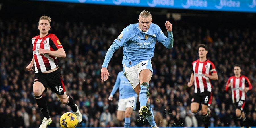 Hasil Liga Inggris - Dibantu Teman Terpeleset, Erling Haaland Terbangkan Man City 1 Poin di Bawah Liverpool