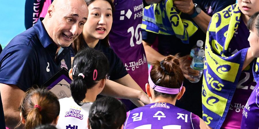 Liga Voli Korea - Marah-Marah Pelatih Pink Spiders Berhasil Tumbangkan Tim No 1, Lawan Red Sparks pada Play-off Ditentukan Sampai Laga Terakhir