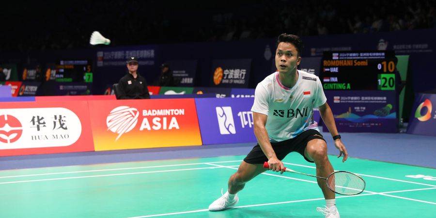 Hasil Lengkap Kejuaraan Asia 2024 - Kemenangan Telak Anthony Ginting Warnai Laju 4 Wakil Indonesia Pijak Perempat Final