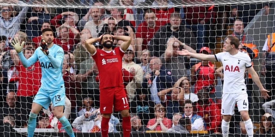 Mo Salah Gagal Bikin Gol Gampang di Depan Gawang Spurs, Malah Nendang Angin