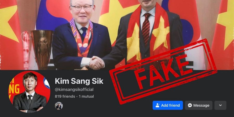 Banyak Akun Palsu Kim Sang-sik, PSSI-nya Vietnam Ambil Tindakan