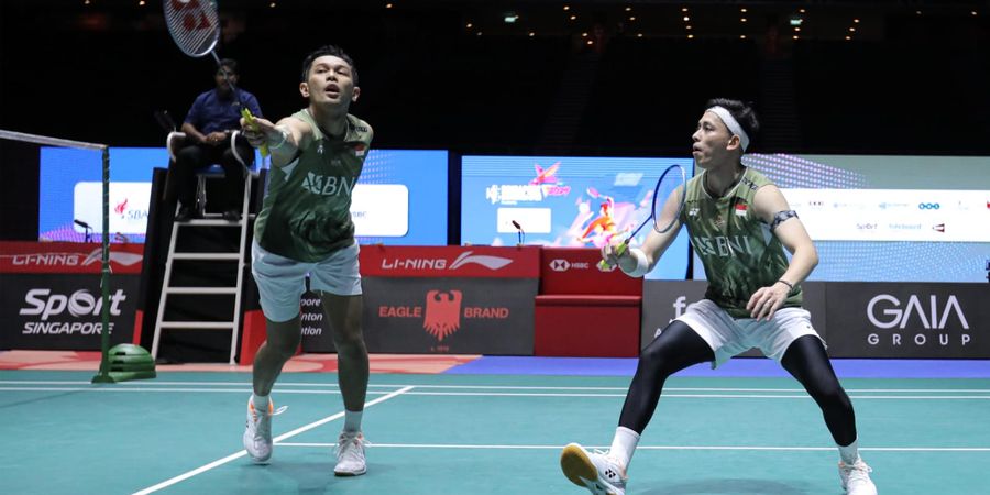 Hasil Singapore Open 2024 - Kengerian Fajar/Rian Berlanjut ke Final, Juara Eropa Digasak dalam 57 Menit