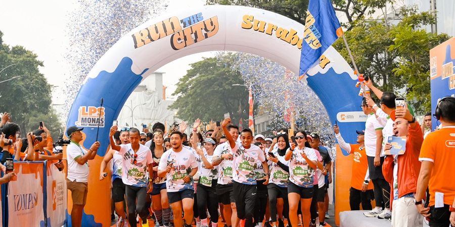 Diikuti 1.000 Peserta, Harian Kompas dan LPS Gelar Run the City Surabaya