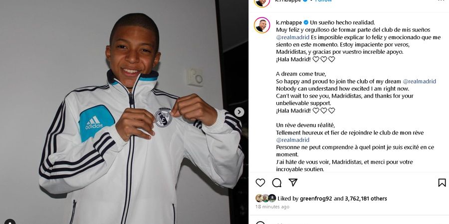 BREAKING NEWS - Mimpi Jadi Kenyataan, Kylian Mbappe Resmi ke Real Madrid 