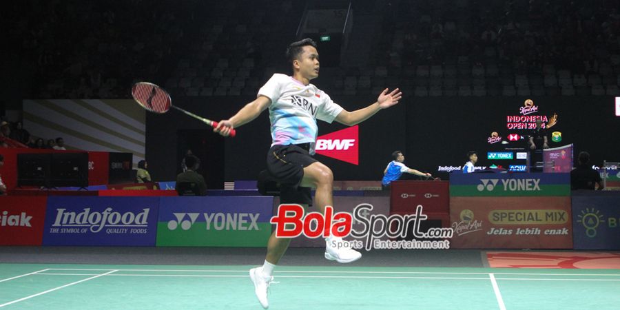 Indonesia Open 2024 - Anthony Ginting Salahkan Diri Sendiri Usai Gugur di Babak Pertama, Performa di Olimpiade Tanda Tanya