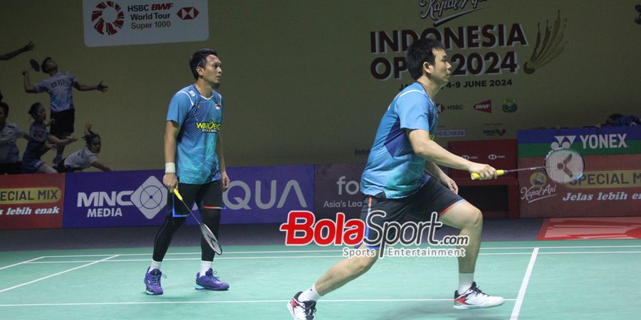 Rekap Hasil Indonesia Open 2024 -  Tuan Rumah Lesu, Cuma Ahsan/Hendra dan 2 Ganda Putra yang Susul ke Babak Kedua