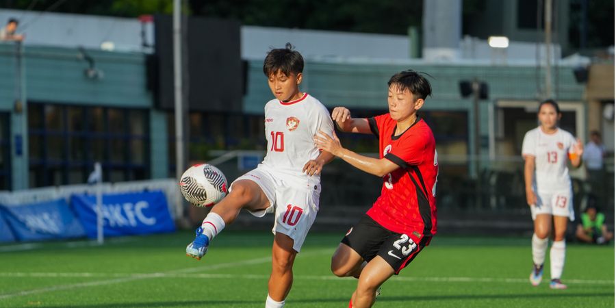 Diwarnai Hujan Deras dan Banyak Genangan Air, Timnas Wanita Indonesia Dihajar Hong Kong