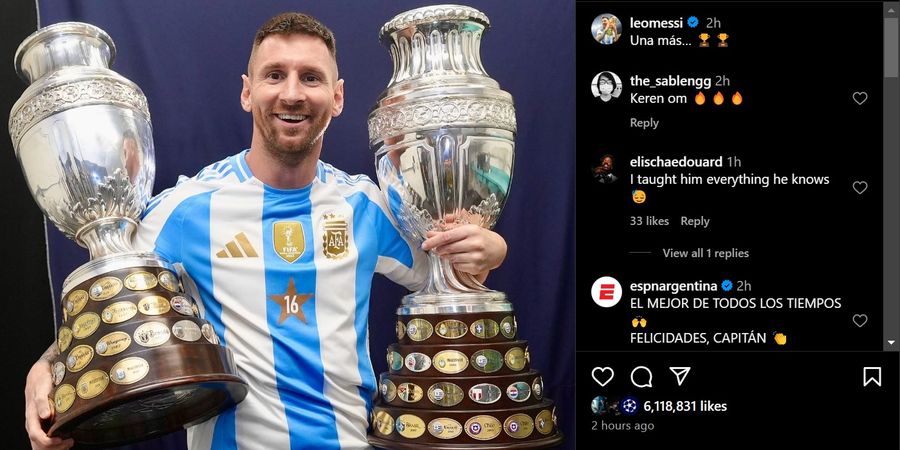 Cuma Lewat 2 Kata, Lionel Messi Proklamasikan Diri sebagai yang Terbaik Sepanjang Masa