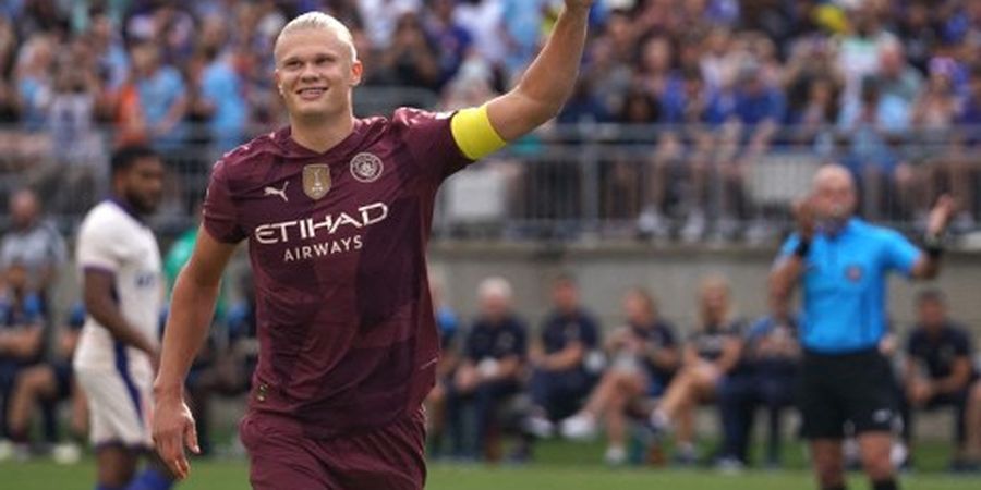 Hasil Uji Coba - Hattrick Erling Haaland Bikin Man City Hancurkan Chelsea, Paceklik Berakhir