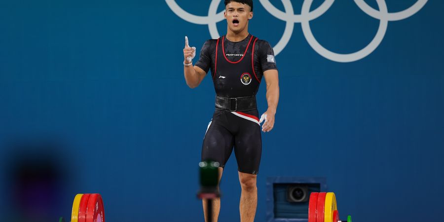 Angkat Besi Olimpiade Paris 2024 - Gugupnya Rizki Juniansyah Saat Tertinggal Angkatan Snatch hingga Lifter China yang Gagal di Clean and Jerk