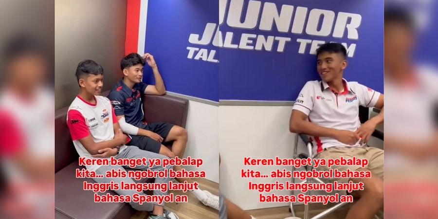 Momen 3 Pembalap Indonesia Saling Curhat di MotoGP Aragon: Treknya kayak Es, Veda Tanya Mario dan Arbi biar Gak Melebar Terus