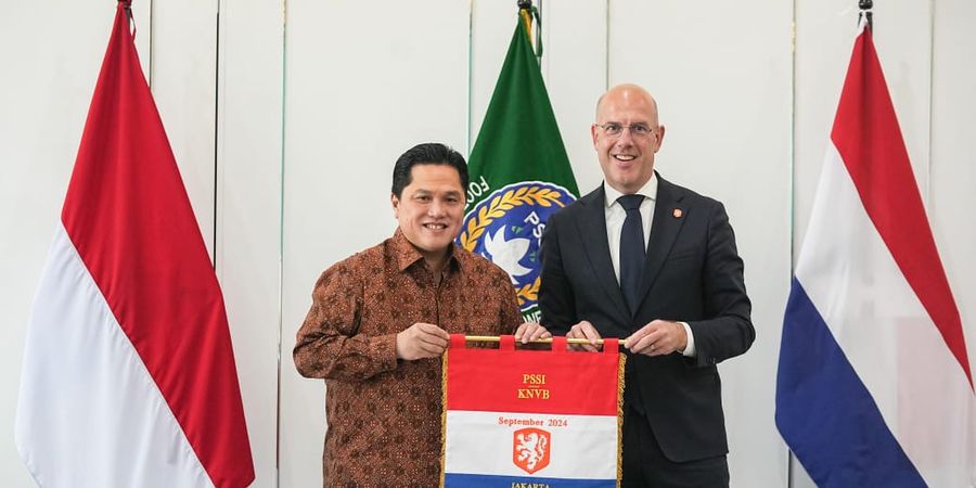 Erick Thohir Singgung Uji Coba Timnas Indonesia Lawan Belanda di Depan Perwakilan KNVB