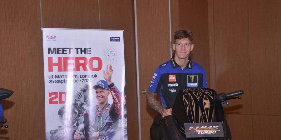 Jumpa Penggemar di Lombok,  Fabio Quartararo Sekaligus Keliling Kota Naik Yamaha XMAX