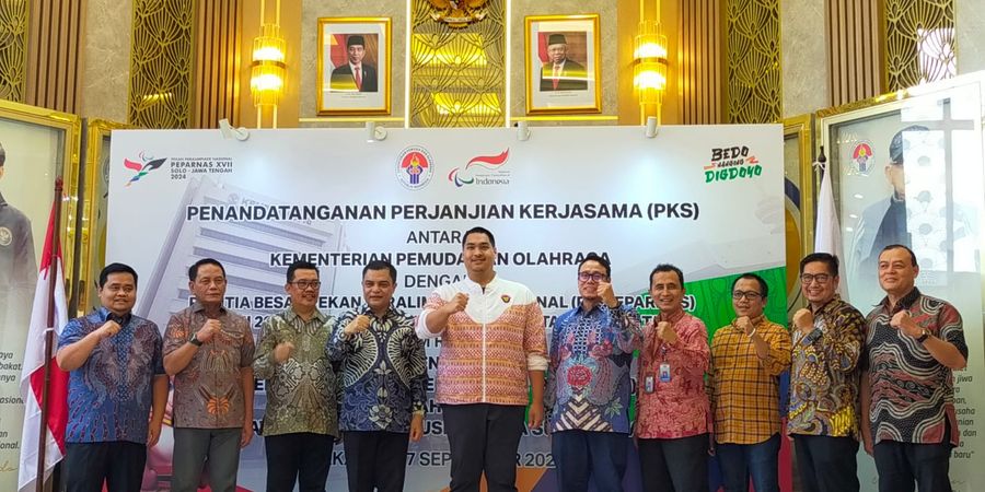 Menpora Dito Saksikan Penandatanganan PKS Bantuan Pemerintah untuk Peparnas 2024