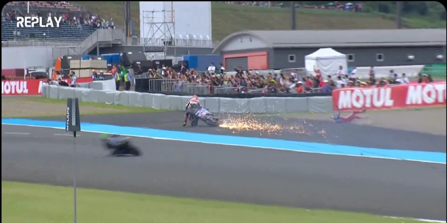 Hasil MotoGP Jepang 2024 - Diwarnai Momen Sepeda Motor Alex Marquez Nyangkut di Kuda Besi Mir, Bagnaia Jadi Juara