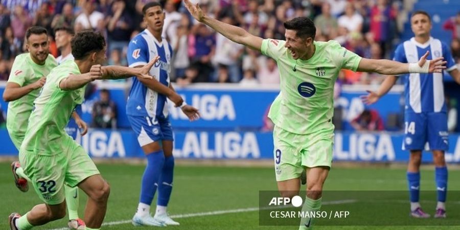 Cetak Hattrick buat Barcelona, Robert Lewandowski Masuk Geng Elite Messi dan Ronaldo di Liga Spanyol