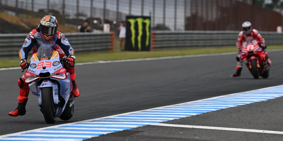 Ketakutan Marc Marquez Pecah Saat Diteror Enea Bastianini untuk Bisa Podium di Motegi