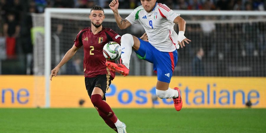 Hasil UEFA Nations League - Gol Menit 1 Sia-sia akibat Kartu Merah, Timnas Italia Ditahan Belgia