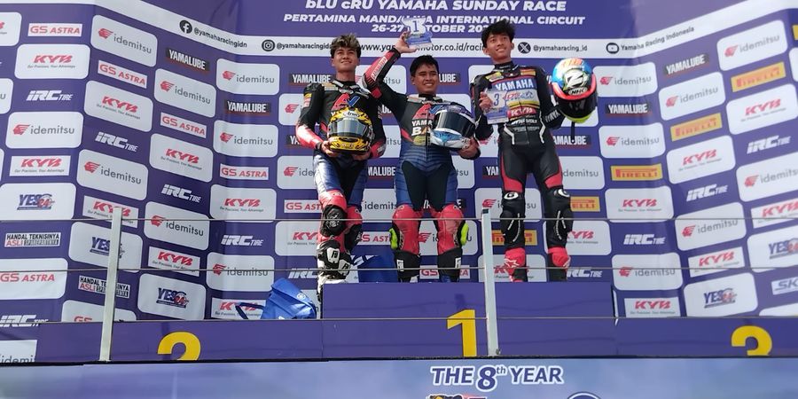 Hasil Race 1 Yamaha Sunday Race 2024 - Gap 0,4 Detik Galang Hendra Ungguli Aldi Satya Mahendra di Kelas R25 Pro