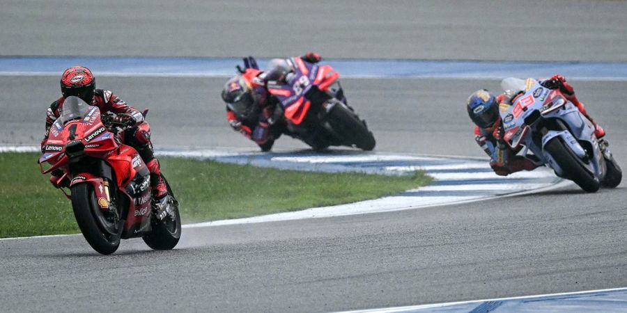 Hasil MotoGP Thailand 2024 - Marc Marquez Dihukum, Pecco Bagnaia Menang Setelah Martin Blunder