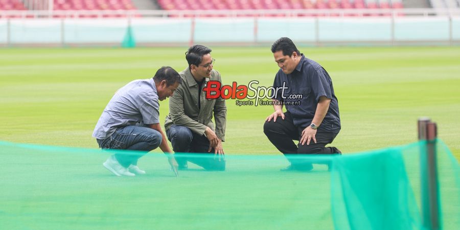 Erick Thohir Klaim Kondisi Rumput SUGBK dalam Keadaan Terbaik Jelang Laga Timnas Indonesia Vs Jepang