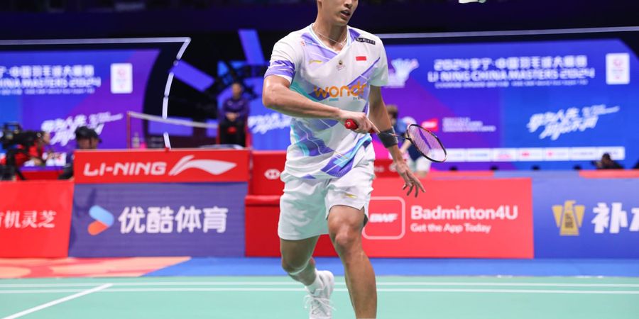 China Masters 2024 - Tak Kendur Saat Posisi Dikejar, Jonatan Christie Antisipasi Lawan Kidal pada Perempat Final