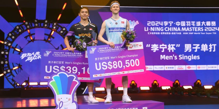 Rekap Hasil Final China Masters 2024 - Anti-Klimaks Jonatan Christie dan Sabar/Reza, China Raih 2 Gelar