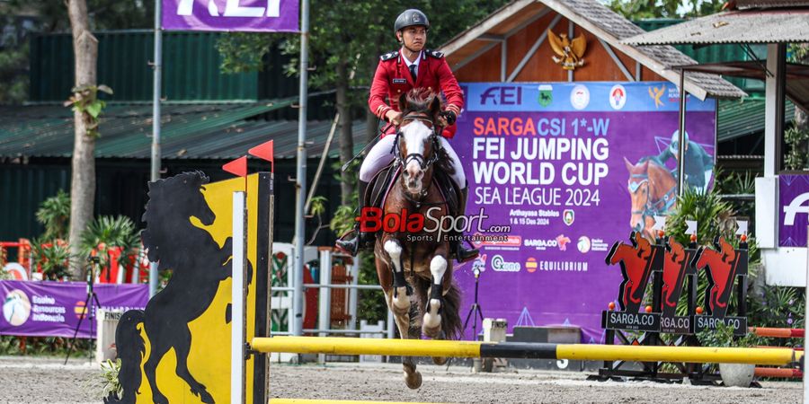 FOTO : Latihan Atlet Berkuda Jelang Longines FEI Jumping World Cup 2024