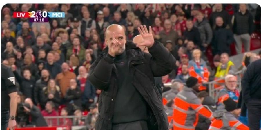 Sakit Hati Diejek Fans Liverpool, Pep Guardiola Pamer Salam 6 Jari