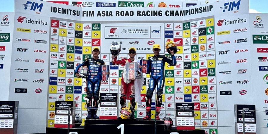 Gelar Juara Asia di Depan Mata, Pembalap Astra Honda Racing Team Raih Podium Ganda di Balapan 1 ARRC Buriram