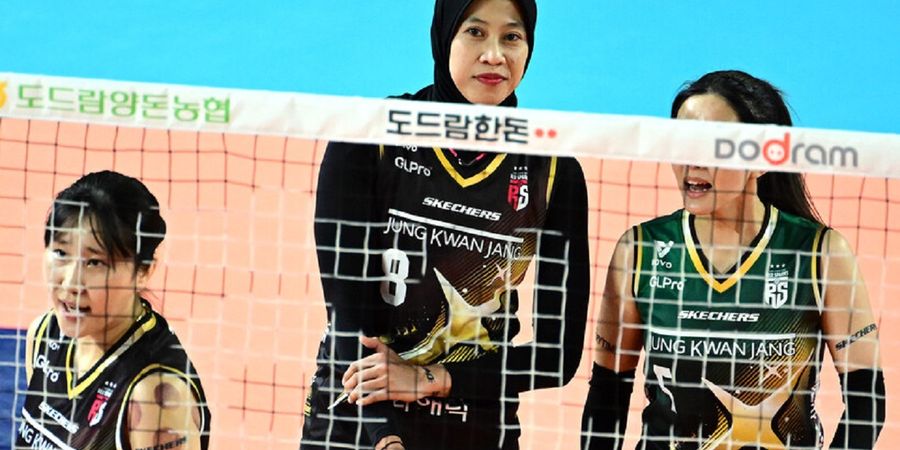 Liga Voli Korea - Megawati Dihargai oleh Noh Ran, Wajah Libero Red Sparks Terselamatkan Saat Bantai IBK Altos