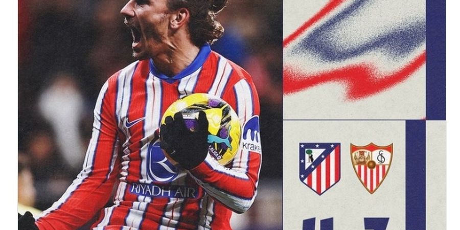 Hasil Liga Spanyol - Menang Dramatis, Atletico Madrid Jaga Papan Atas Tetap Hidup