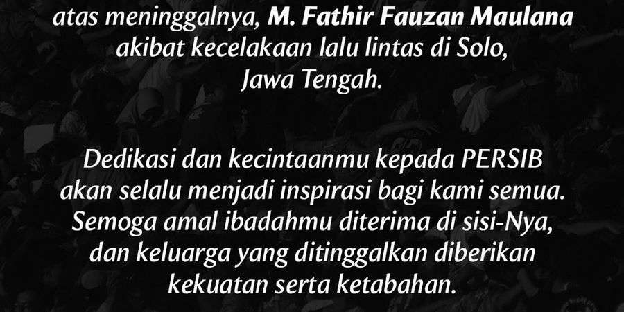 BREAKING NEWS - Satu Bobotoh Meninggal Dunia Sebelum Tonton Laga PSS Sleman Vs Persib Bandung di Solo