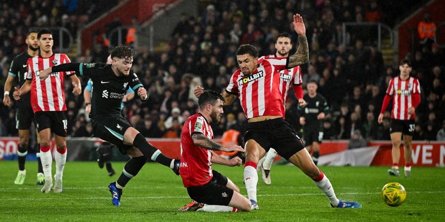 Hasil Piala Liga Inggris - Gelandang Timnas Jepang Jadi Bek Tengah, Liverpool Menang Minimalis atas Southampton dan Lolos ke Semifinal