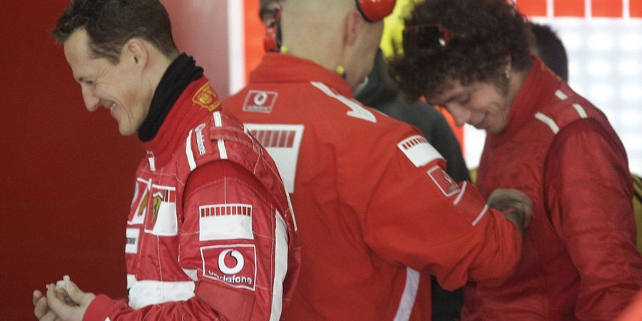 Saat Valentino Rossi Punya Prasangka Buruk kepada Michael Schumacher Sampai Takut Disebut Idiot di Garasi Ferrari