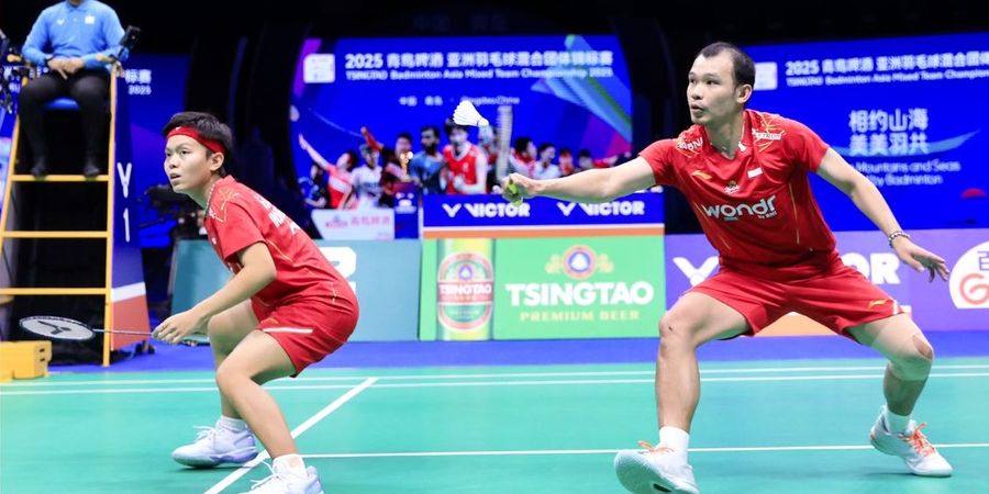 Puncaknya Dikalahkan Rinov/Fadia, Ganda Campuran China Miris Tak Pernah Menang Sama Sekali di Kejuaraan Beregu Campuran Asia 2025