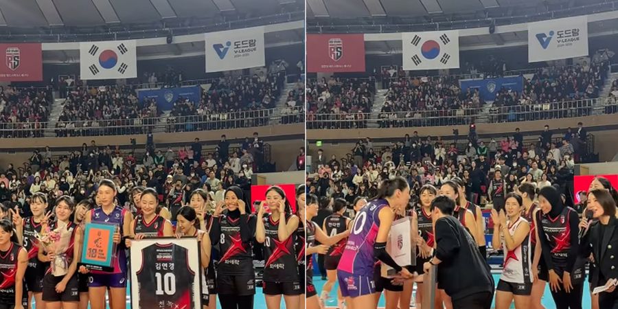 Liga Voli Korea - Saling Hormat Megawati dan Kim Yeon-koung, 4 Kali Anggukan Megatron yang Tetap Salting di Hadapan Idola
