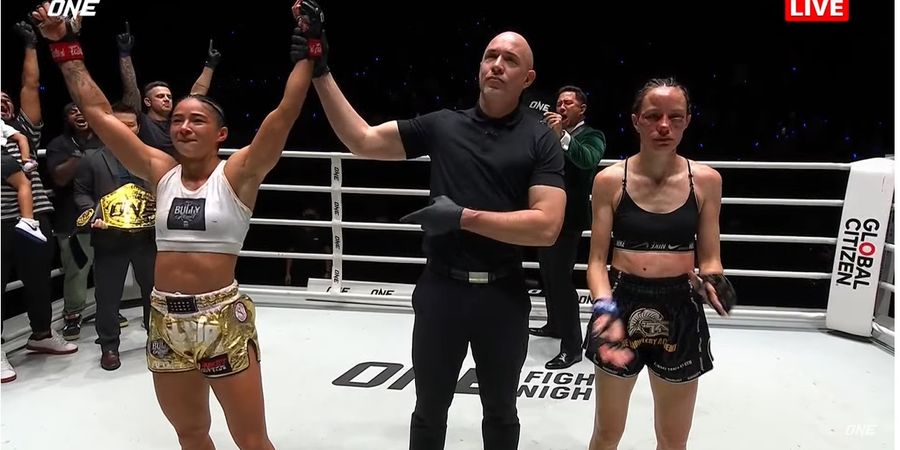 Hasil ONE Fight Night 29 - Lawan Terlalu Menderita, Ratu Muay Thai Allycia Rodrigues Pertahankan Takhta