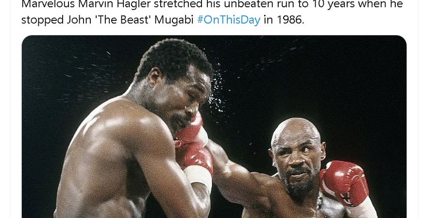 SEJARAH HARI INI - Meng-KO Binatang Buas dari Uganda, Raja Tinju Dunia Era 1980-an Marvin Hagler Sampai Alami Kencing Darah