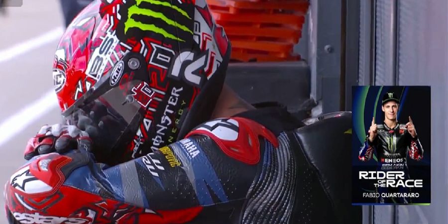 'Saya Tidak Tahu Kapan Kesempatan Menang Datang Lagi', Dukungan untuk Quartararo Saat Sembunyikan Tangis di Balik Helm
