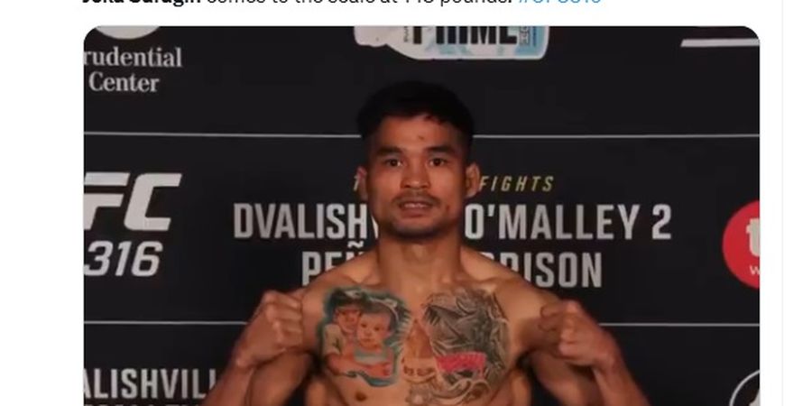 Hasil UFC 316 - Kena Counter Telak, Jeka Saragih Ambruk seperti Manny Pacquiao