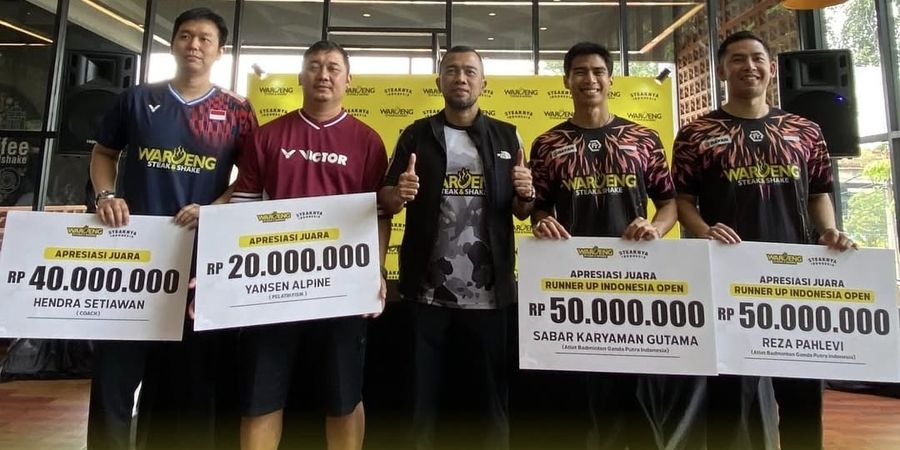 Sabar/Reza Dapat Bonus Rp100 Juta Usai Raih Peringkat Kedua di Indonesia Open 2025